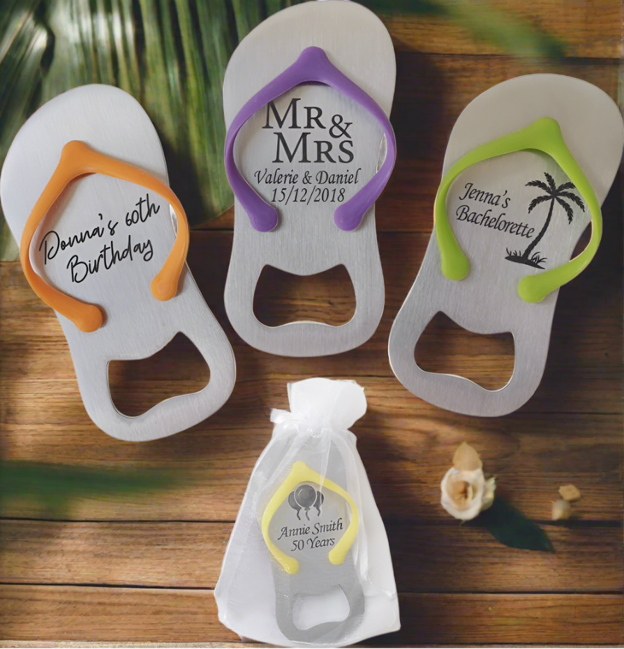 Engraved Customized Flip Flop Bottle Openers