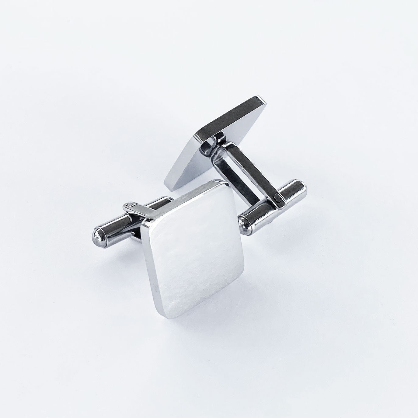 Personalised Engraved Stainless Steel Square Men's Cufflinks Gift | Custom Initials Date Date Groom Wedding Valentines day Anniversary Gift