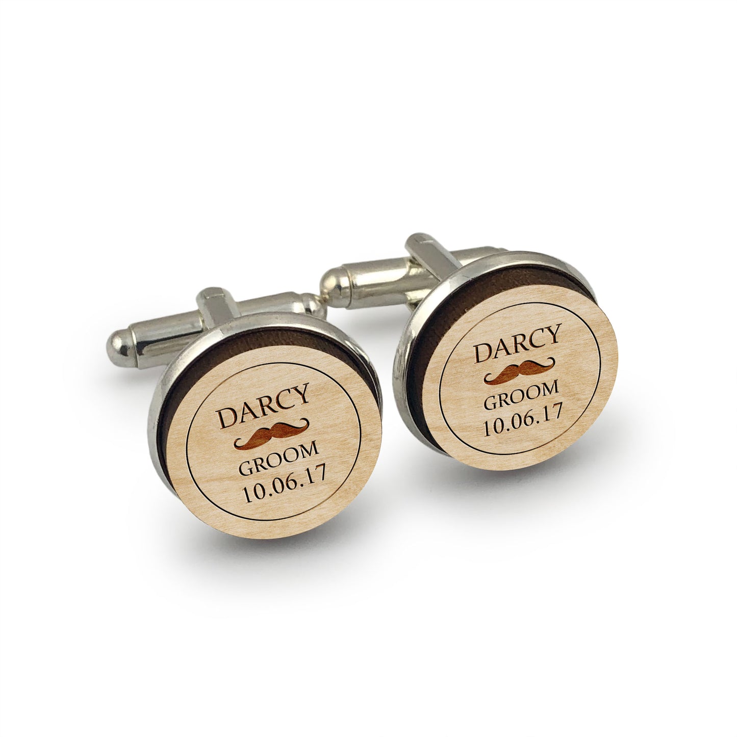 Mens Shirt Cufflinks Custom Name