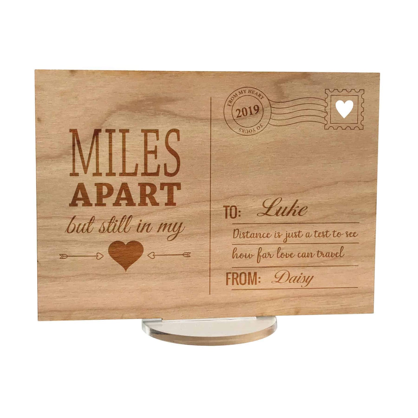 Valentines Day post card with stand