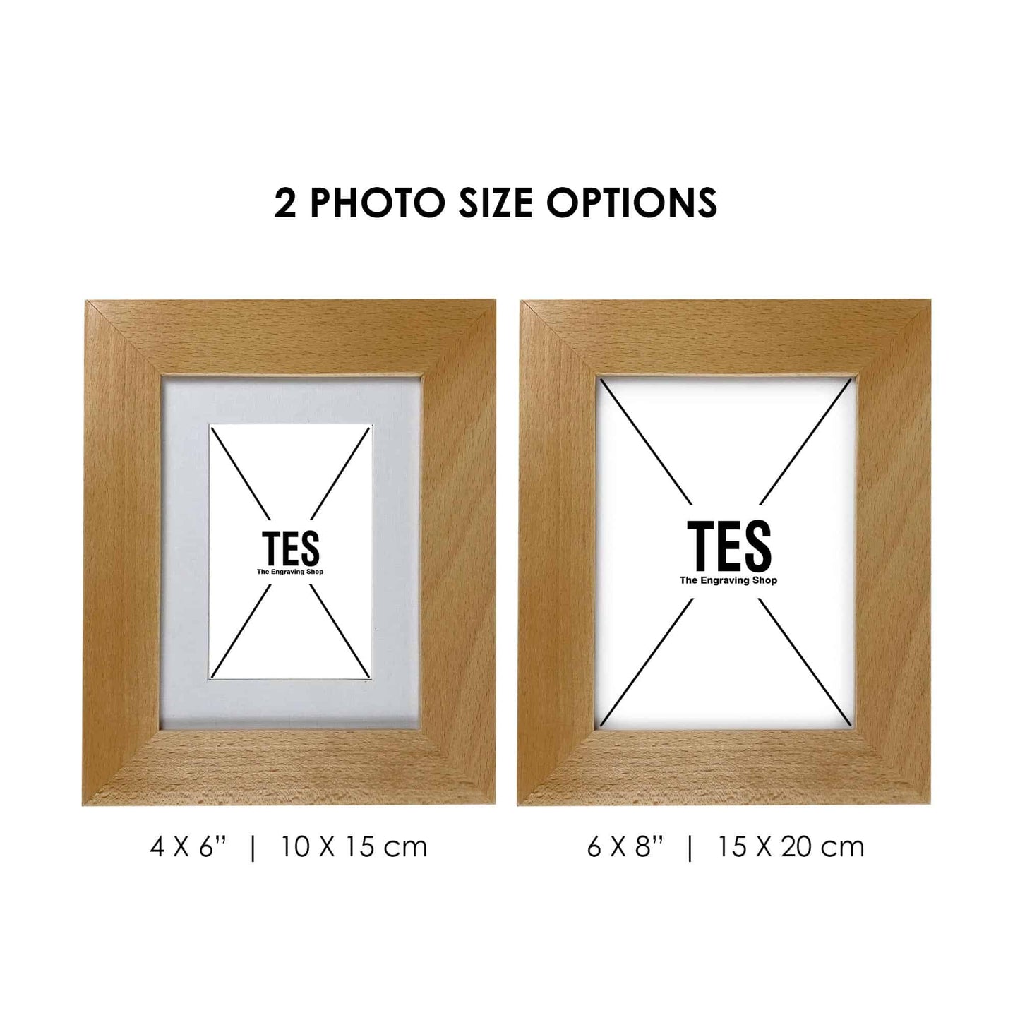 Wooden Photo Frame Gift Wedding Fathers Day Mothers Day