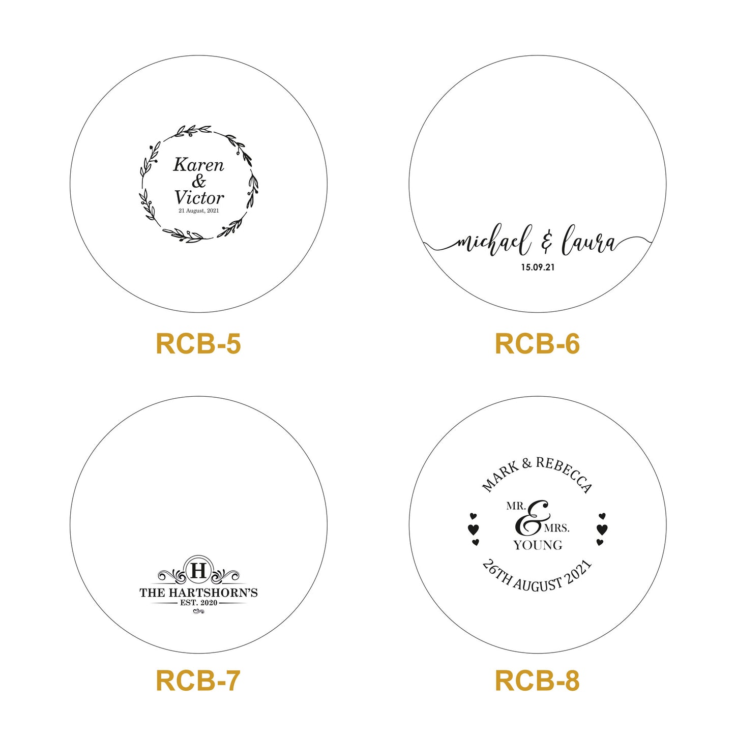 Round Wooden Cutting Board Custom Mr. & Mrs. Name & Date Wedding Gift