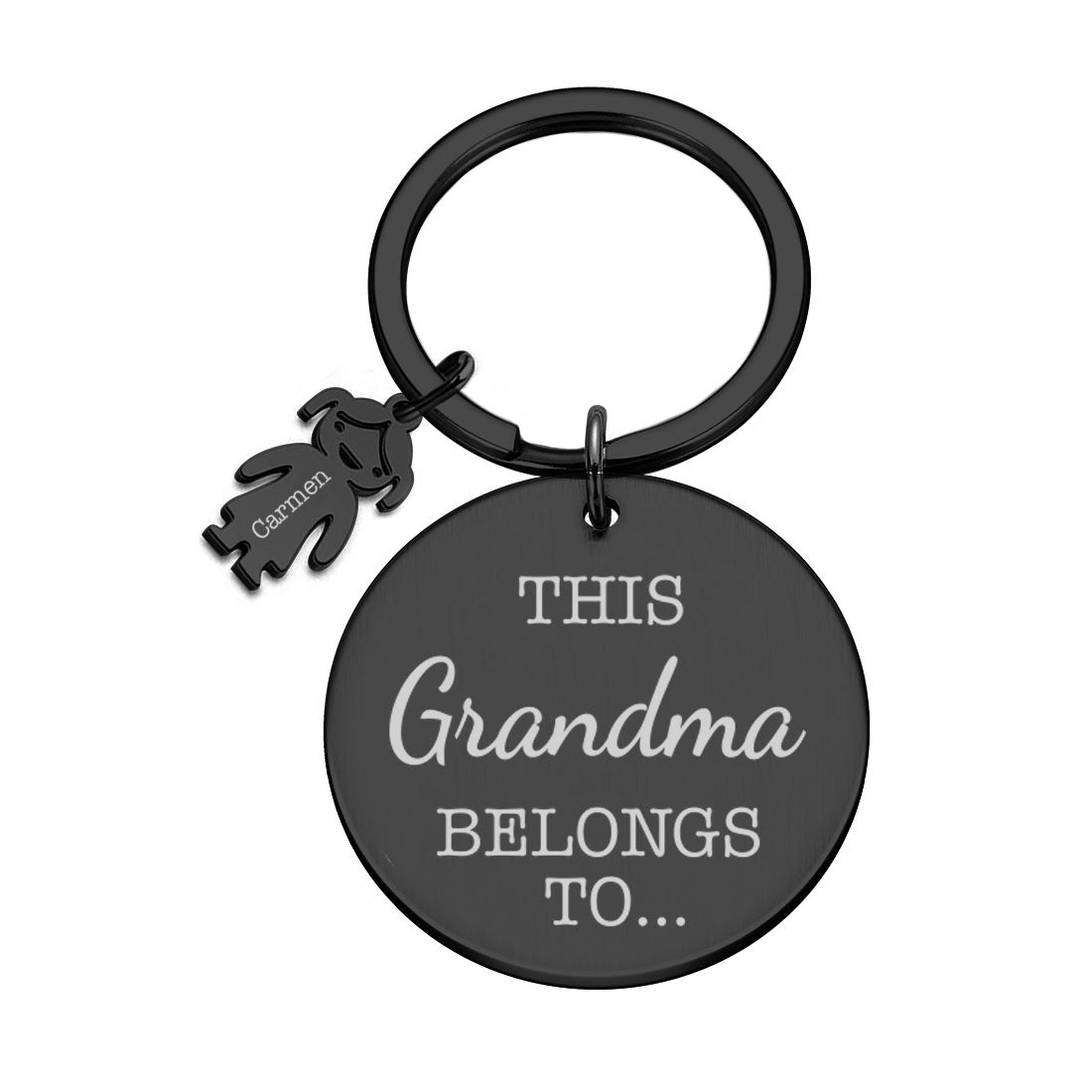 This Mum Belongs to Round Metal Family Keyring Gift