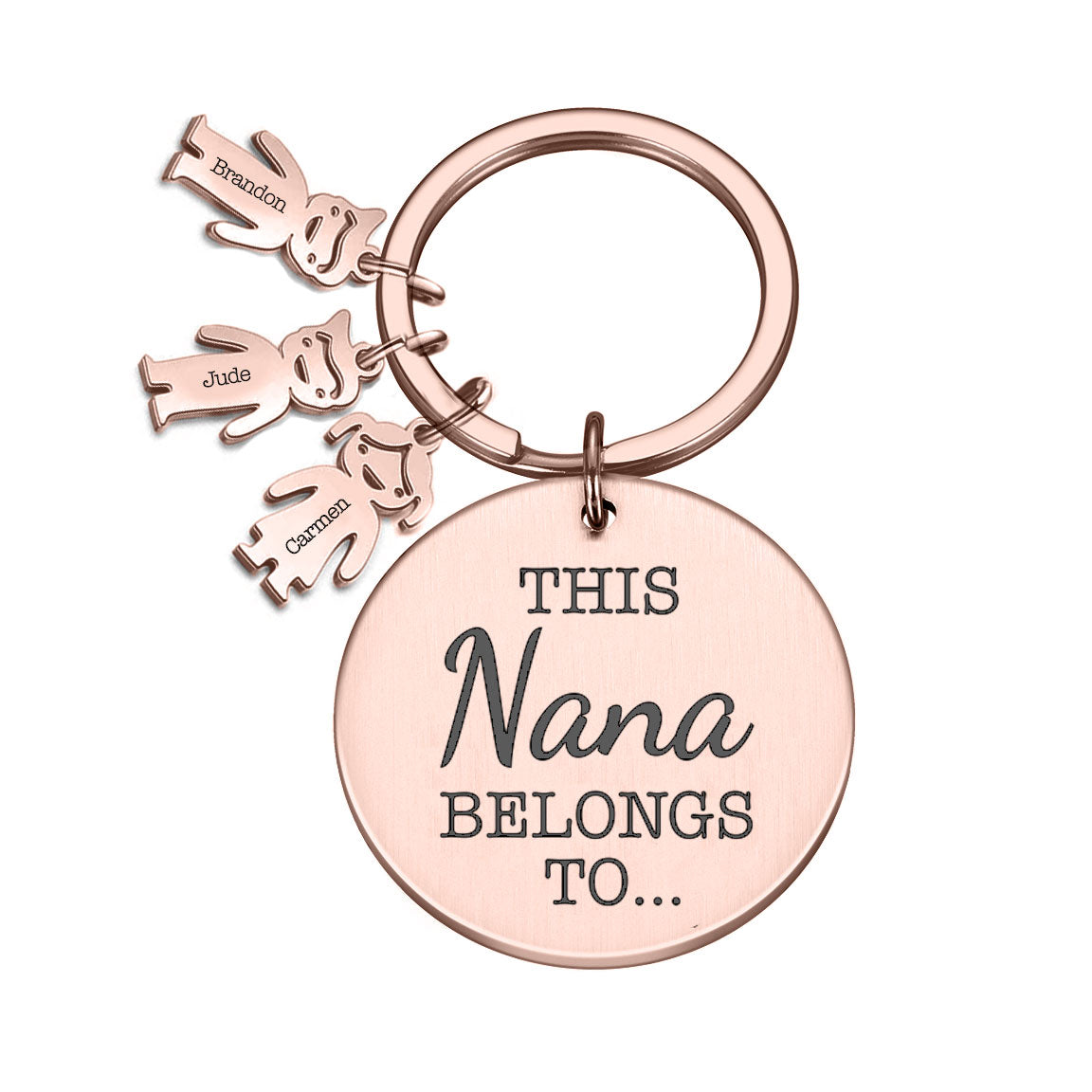 This Mum Belongs to Round Metal Family Keyring Gift
