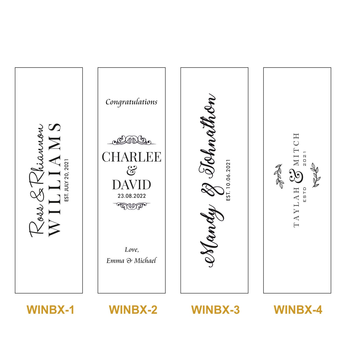Wooden Wine Box with Engraved Custom Names & Date Anniversary Gift