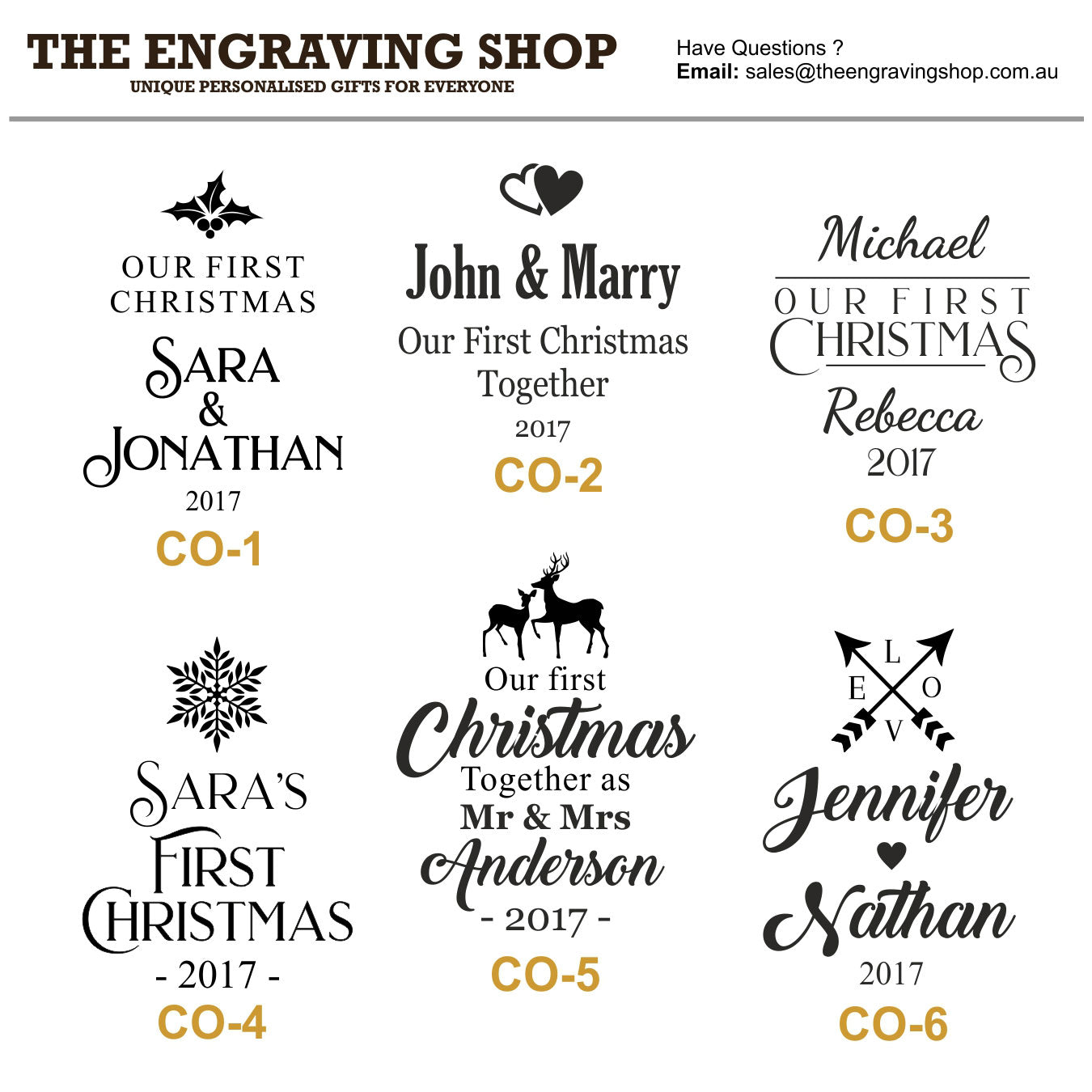 The Engraving Shop - Designs