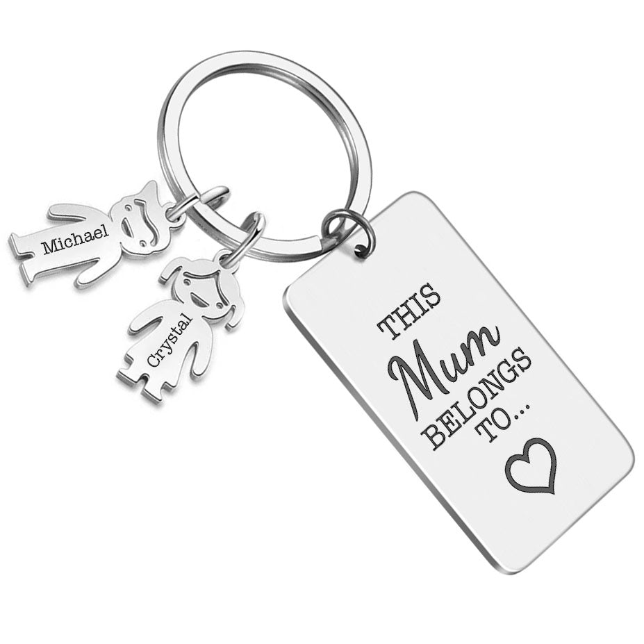 This Mummy Belongs to Metal Family Keyring Gift