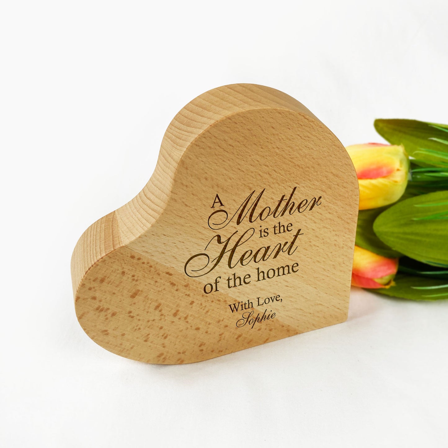 Wooden Heart Gift Mothers Day Birthday