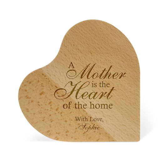 Wooden Heart Gift Mothers Day Birthday