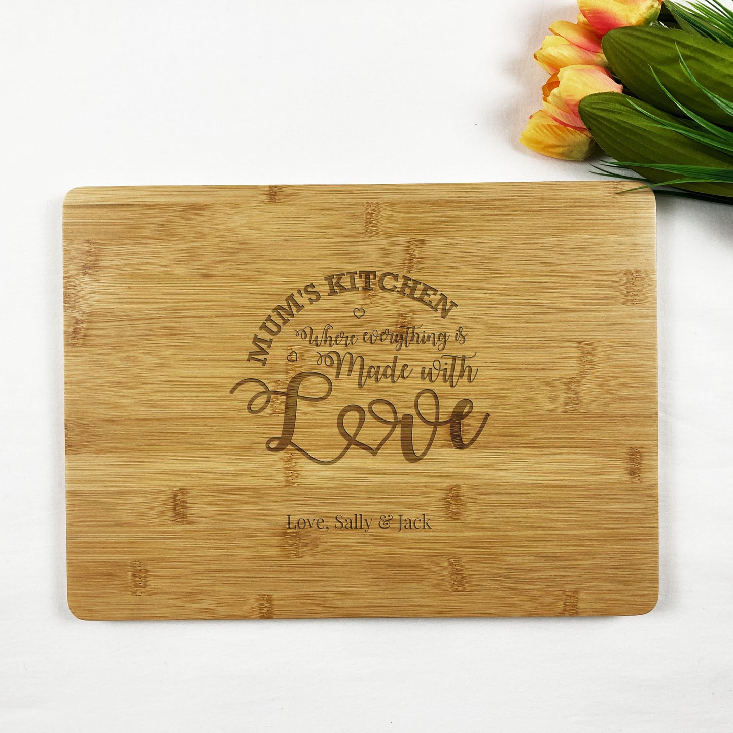 Mums Kitchen Wooden Chopping Board Gift Mothers Day Birthday Mother Grandma
