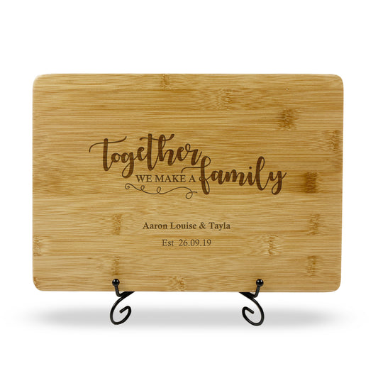 Together We Make a Family Chopping Board Gift for House Warming Christmas Wedding Anniversary