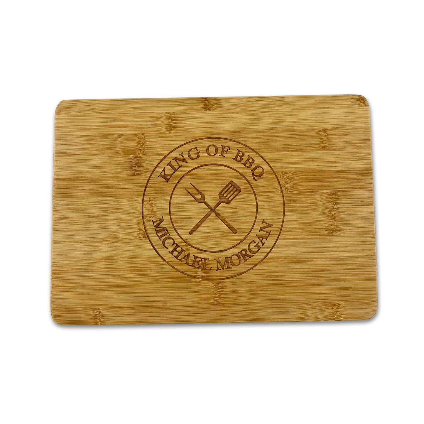 King Of BBQ Wooden Chopping Board Gift Fathers Day Birthday Valentines Day