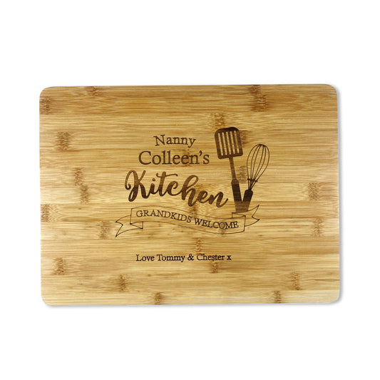 Wooden Chopping Board Gift Mothers Day Birthday Mother Grandma Mum Grandmother