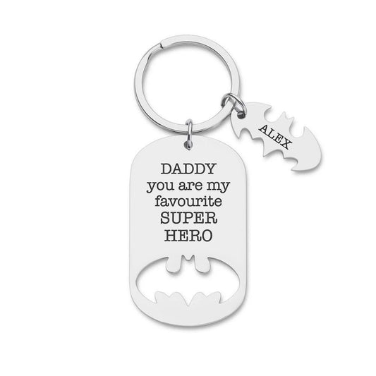 Batman Father's Day Keyring Gift Dad You Are My Favourite Superhero