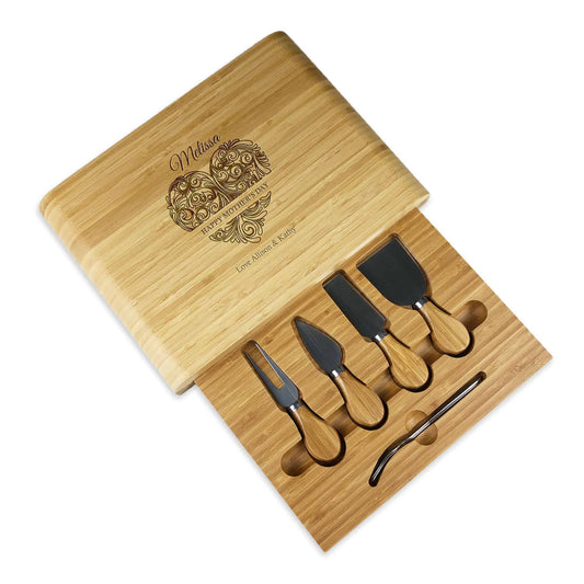 Mothers Day Cheese Board With Knives Gift