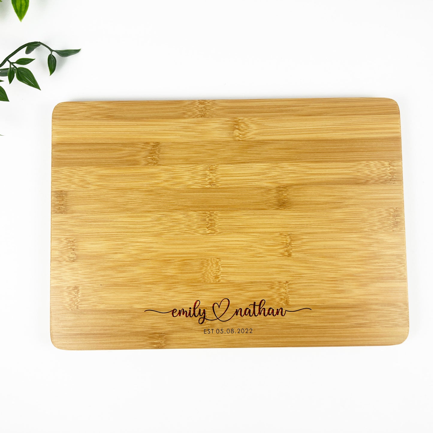 Engraved Chopping Board Gift Set | Custom Names Date | Wedding Gift Housewarming Present Bridal Shower Gift Anniversary Gift