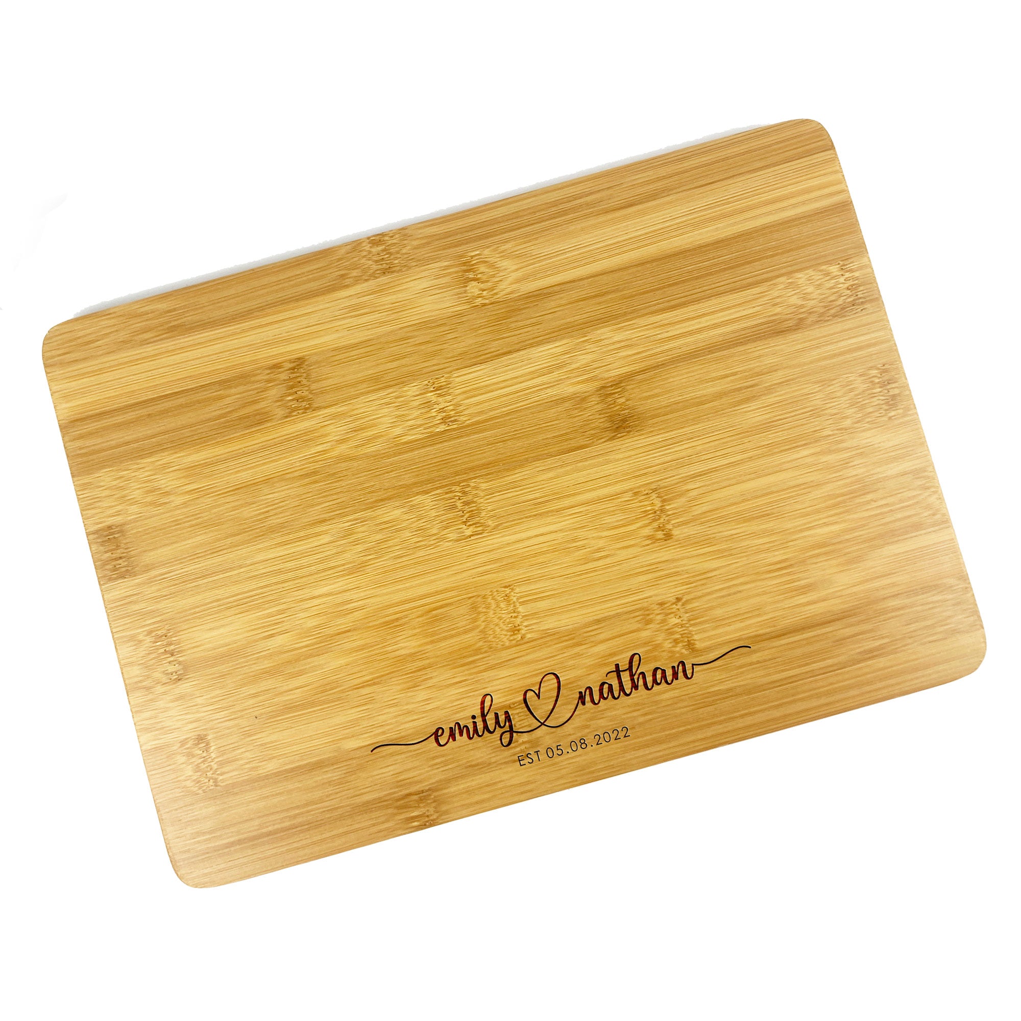 Wooden Chopping Board with Names Wedding Gift The Engraving Shop