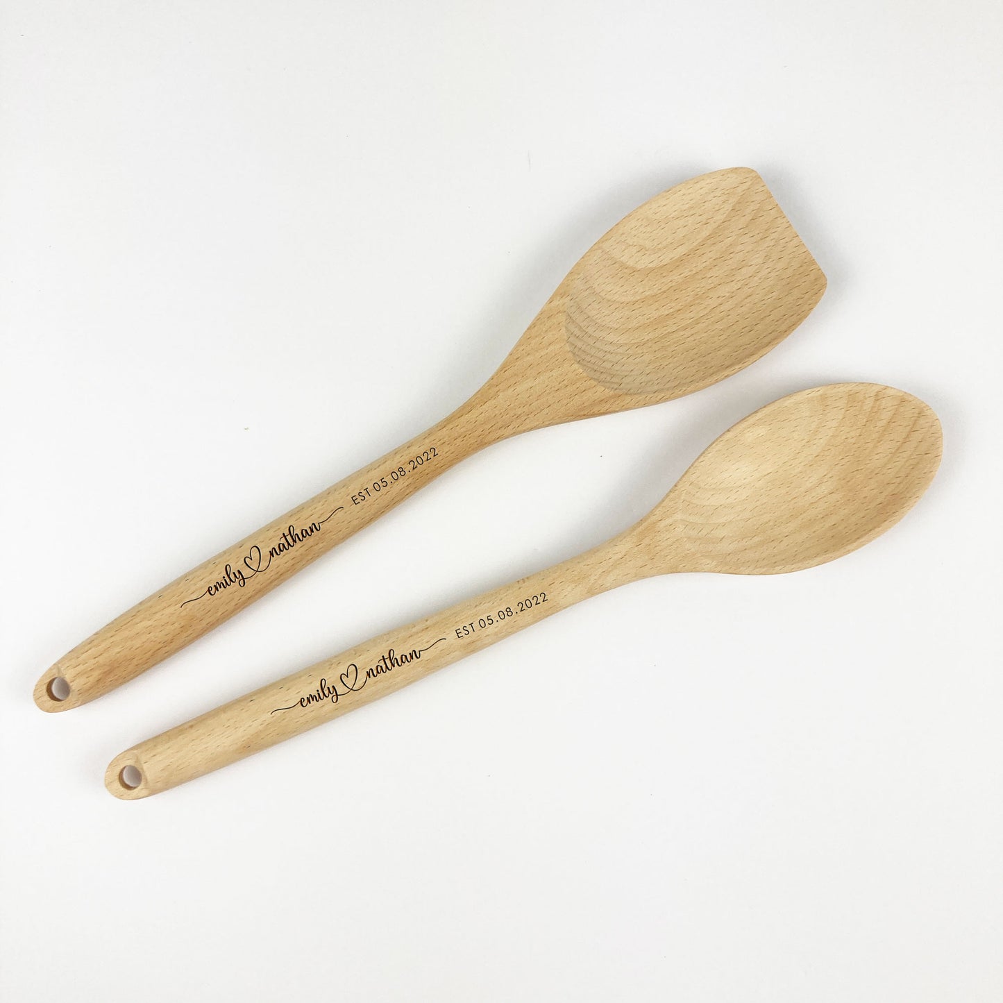 Engraved Chopping Board Gift Set | Custom Names Date | Wedding Gift Housewarming Present Bridal Shower Gift Anniversary Gift