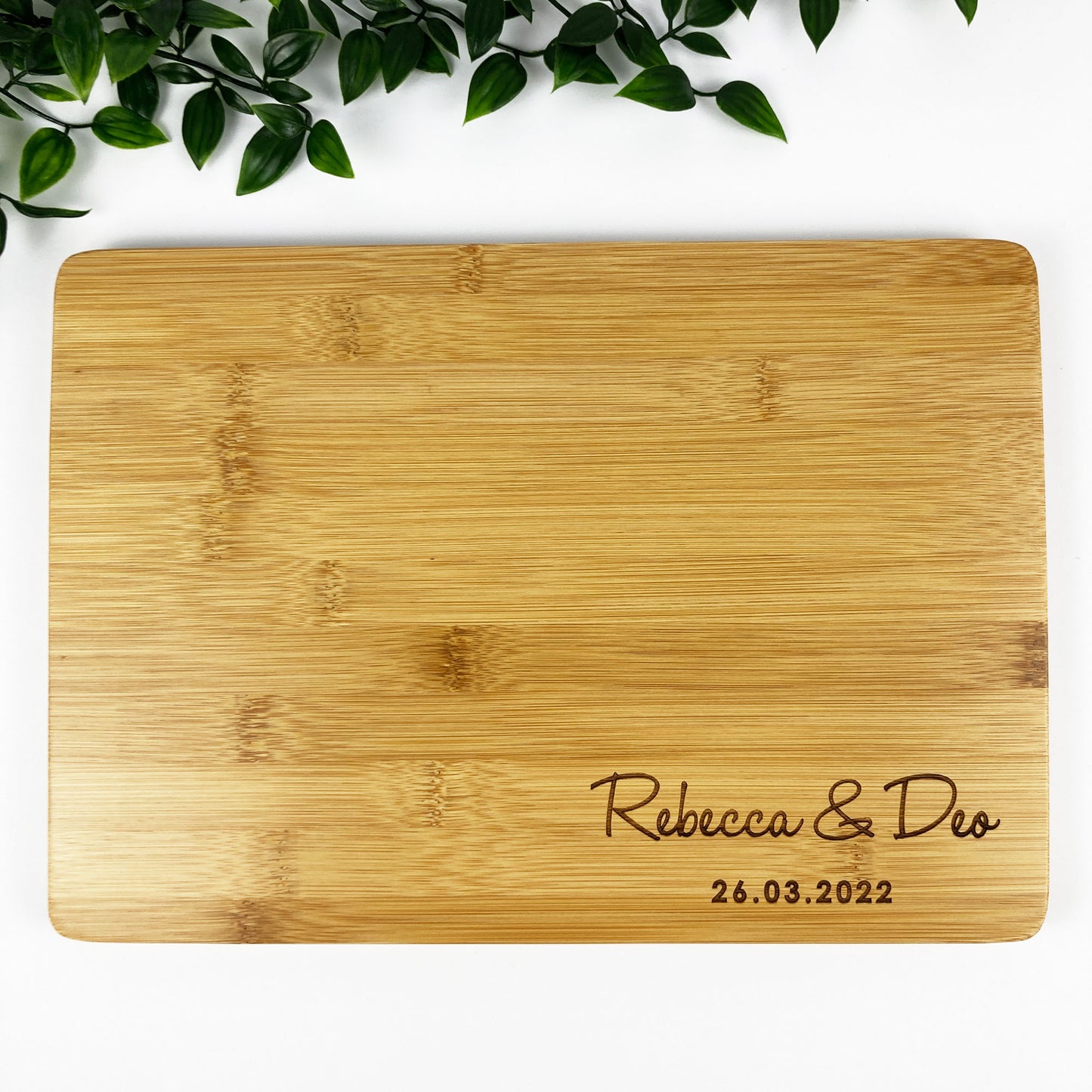 Engraved Chopping Board Gift Set | Custom Names Date | Wedding Gift Housewarming Present Bridal Shower Gift Anniversary Gift