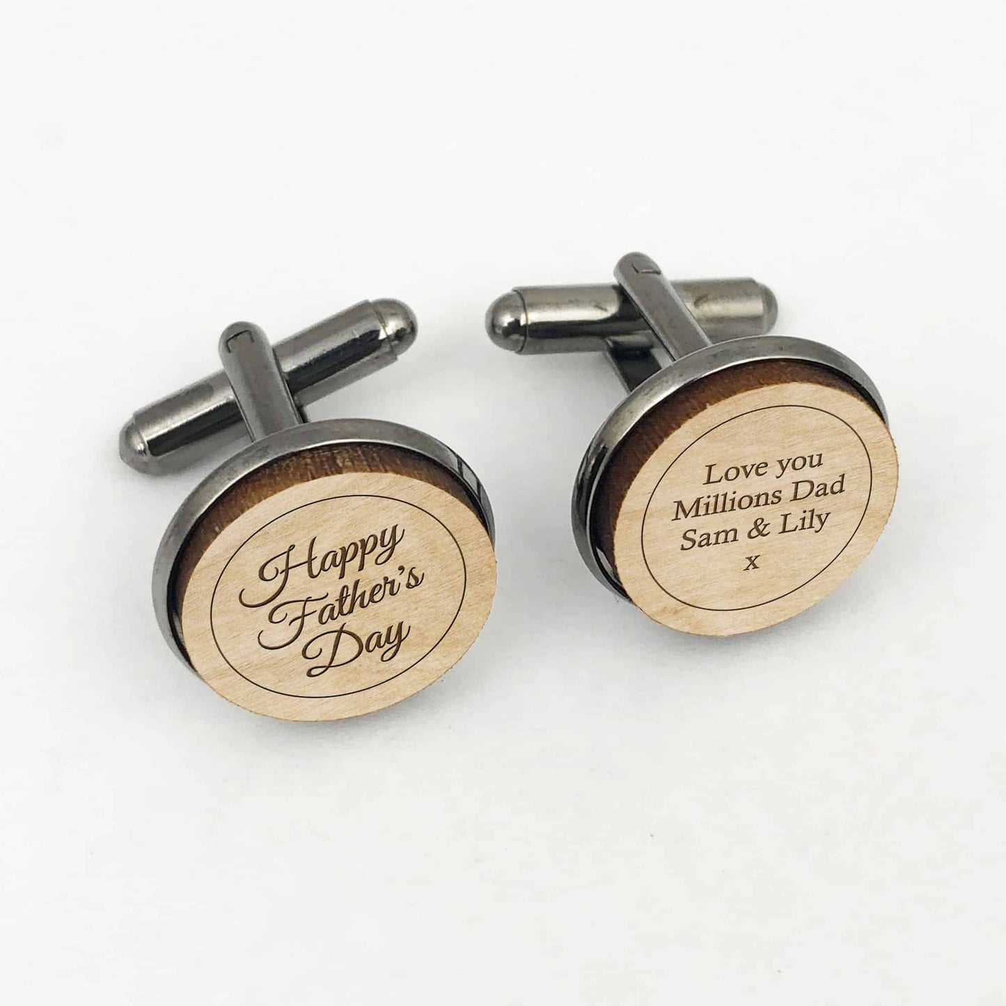 Father's Day wooden Shirt Cufflinks