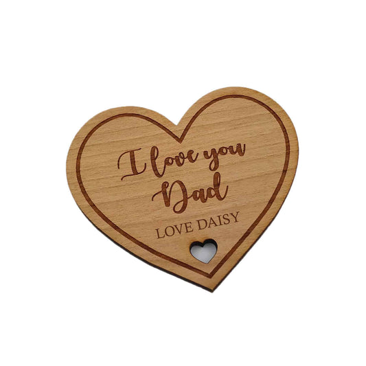 Fathers Day Heart Fridge Magnet