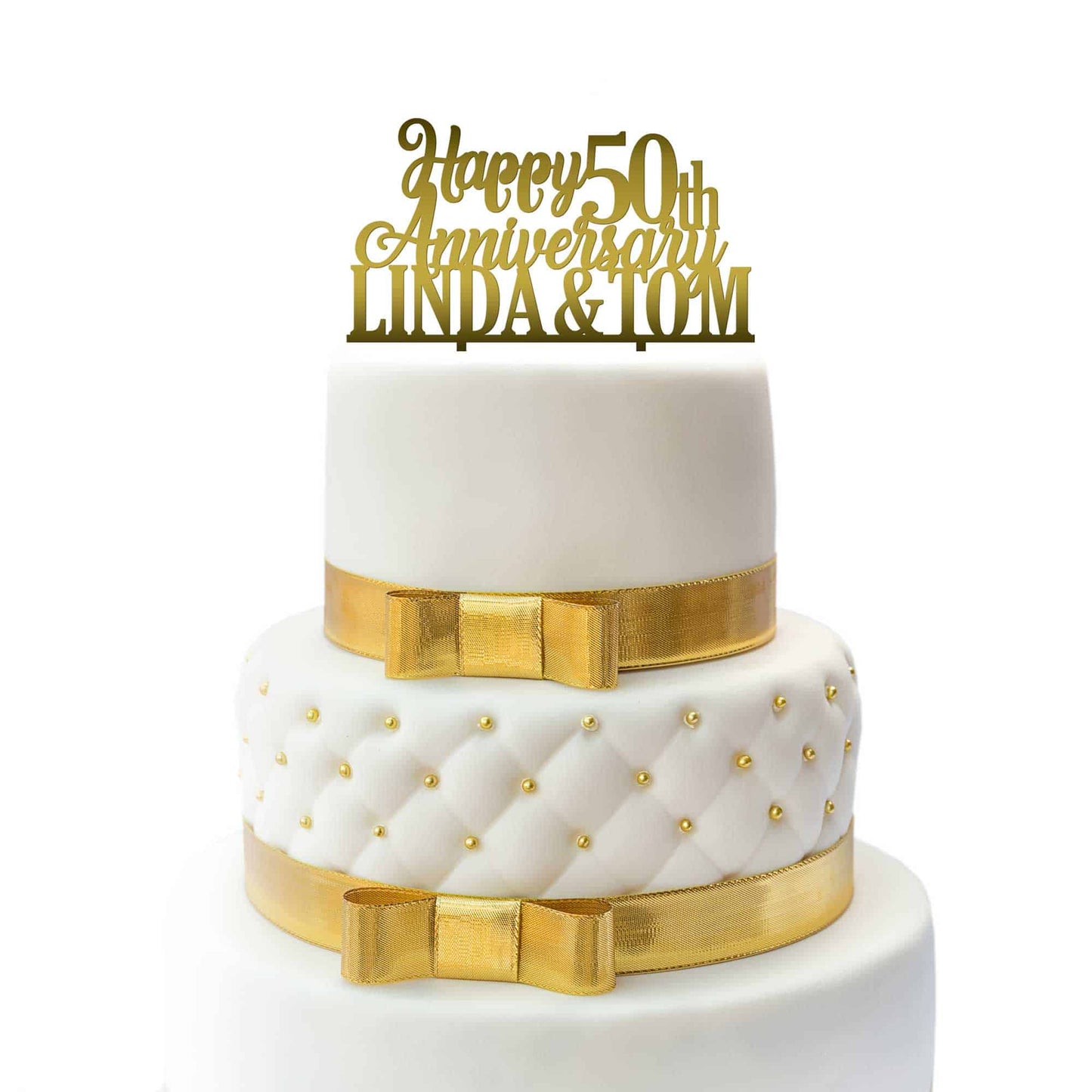 Wedding Anniversary Cake topper with Number and Names
