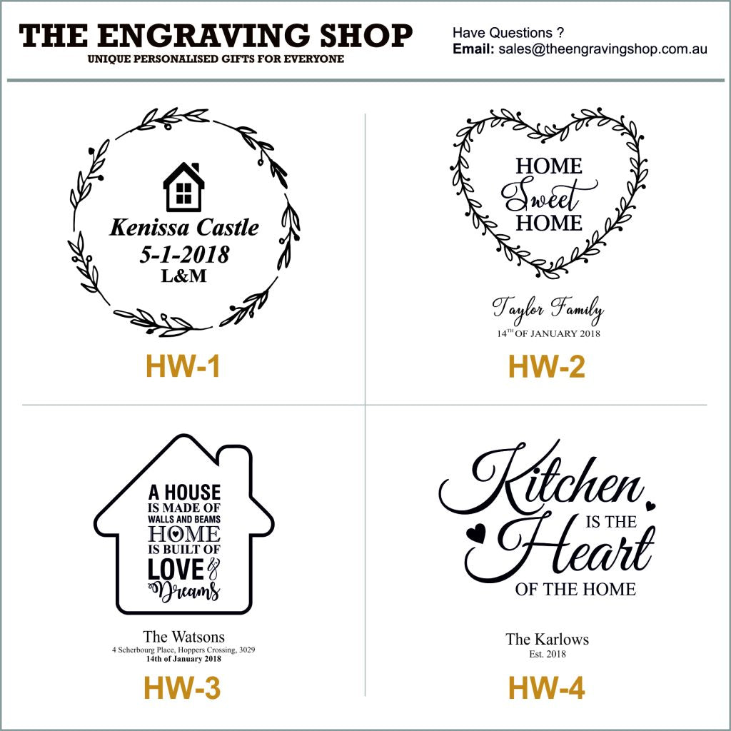 The Engraving Shop - Designs