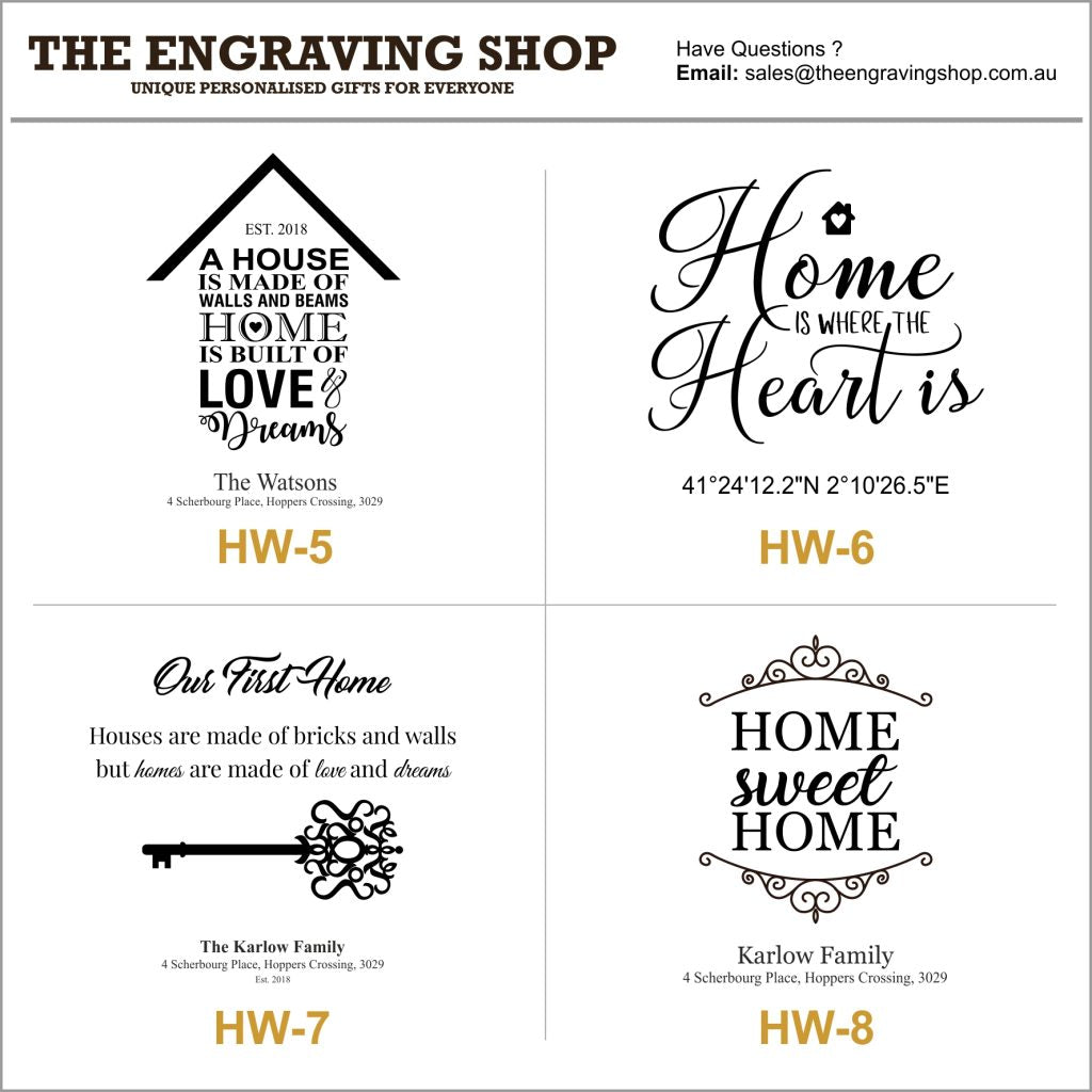 The Engraving Shop - Designs