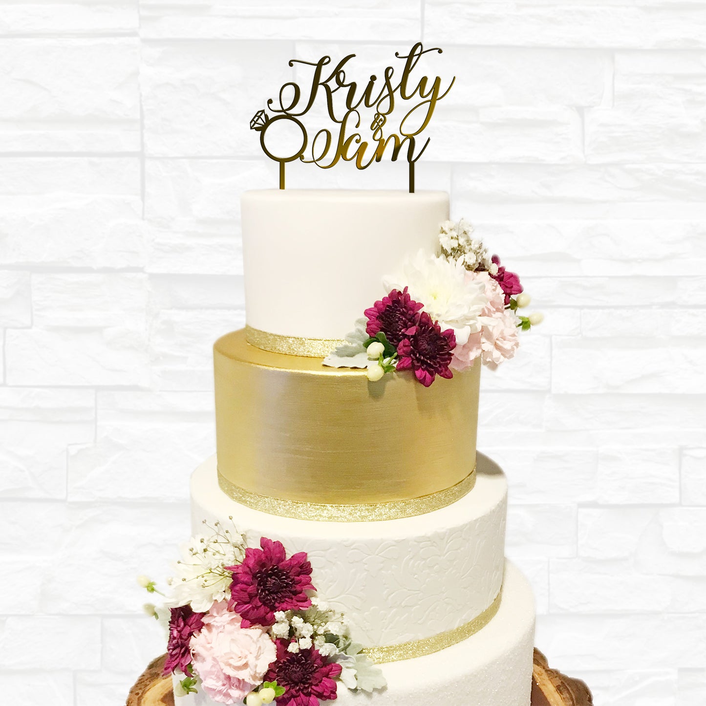 Personalised Acrylic Wedding Couple Cake topper