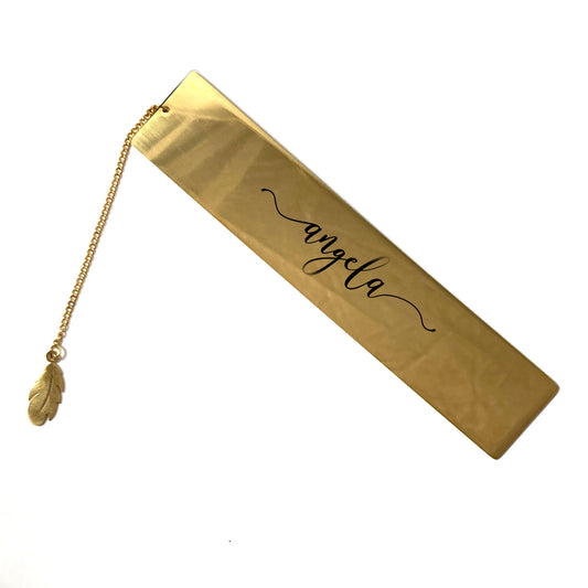 Personalised Stainless Steel Bookmark Engraved with message
