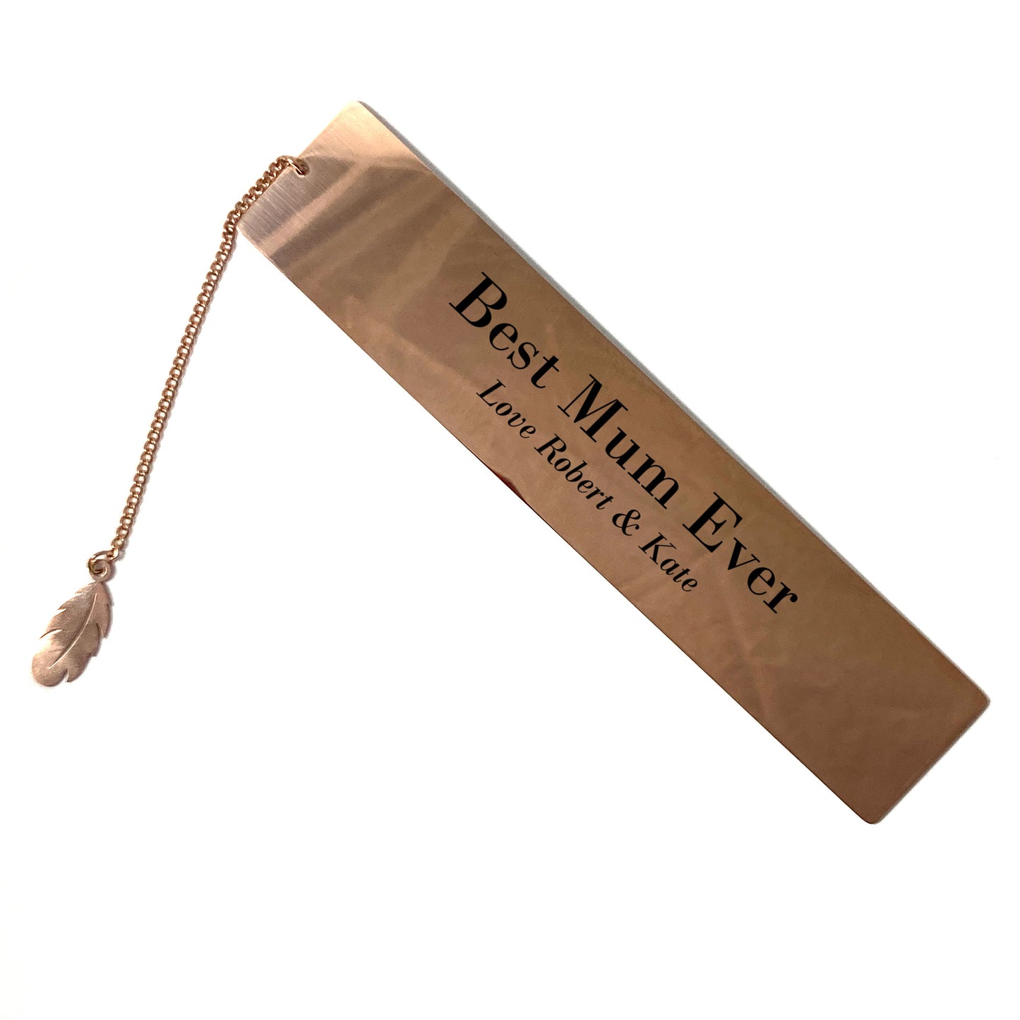 Personalised Stainless Steel Bookmark Engraved with message