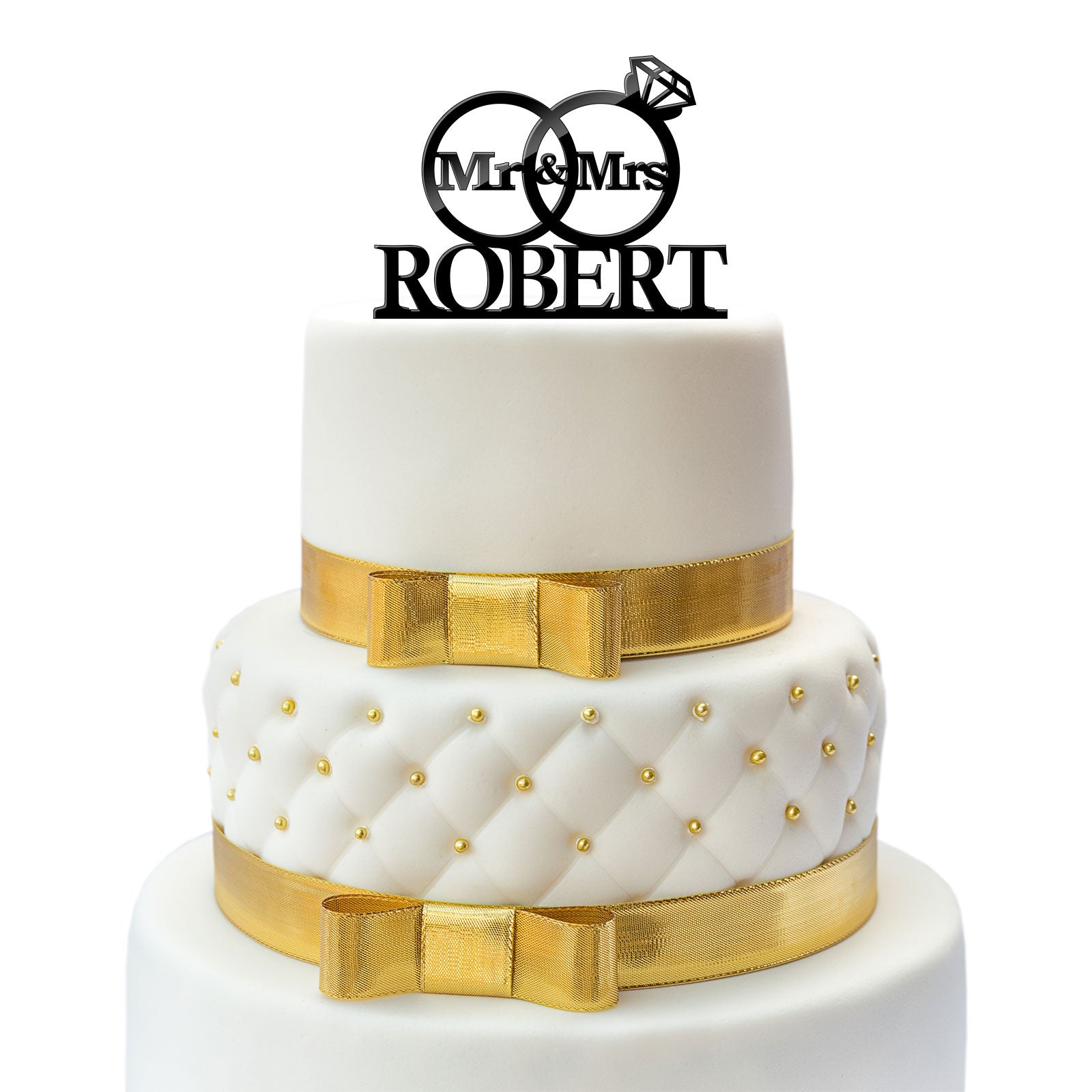 Personalised Acrylic Wedding Cake Topper