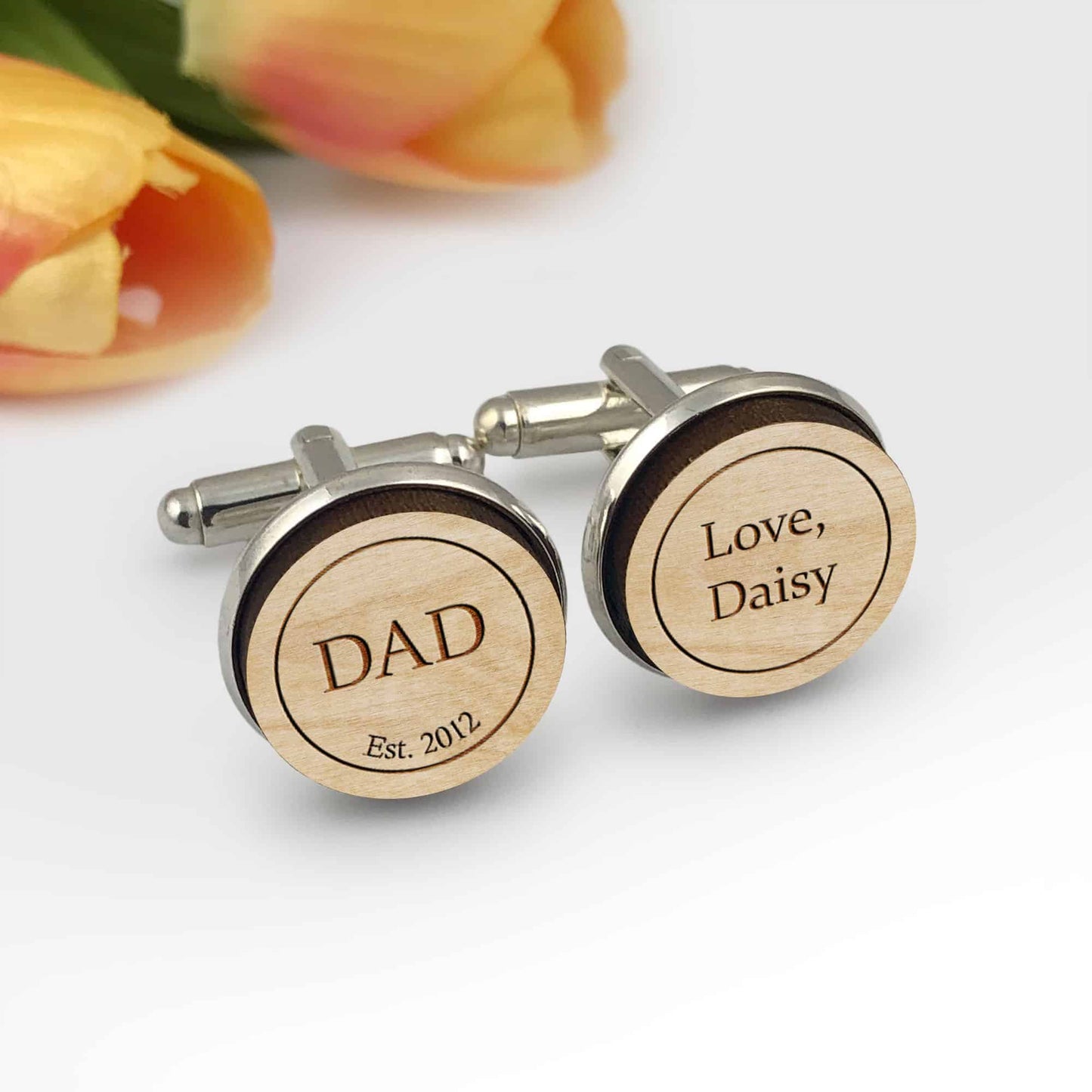 Father's Day wooden Shirt Cufflinks