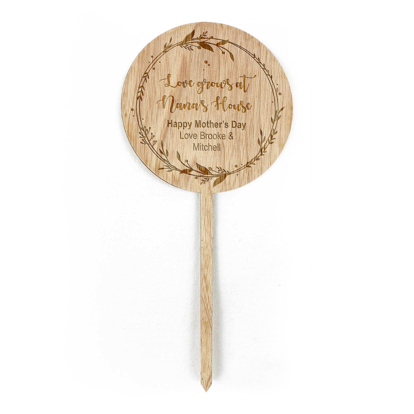 Wooden Planter Stick Gift for Grandma on Mothers Day