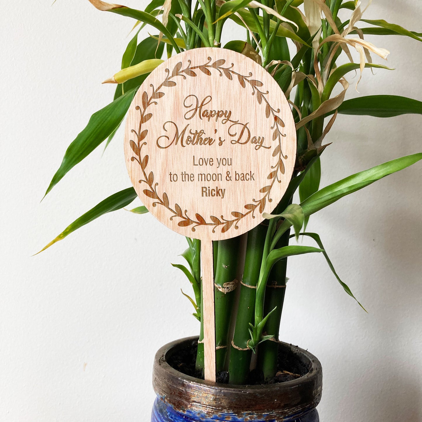 Wooden Planter Stick Gift for Mum on Mothers Day