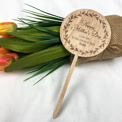 Wooden Planter Stick Gift for Mum on Mothers Day