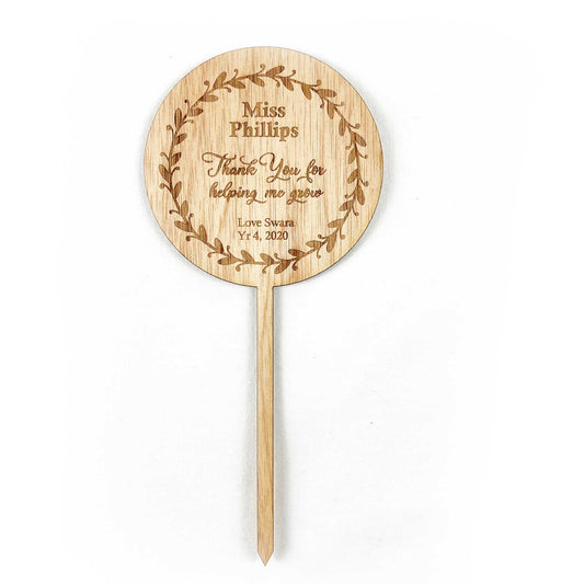 Wooden Planter Stick Gift for Teacher End of Term Christmas