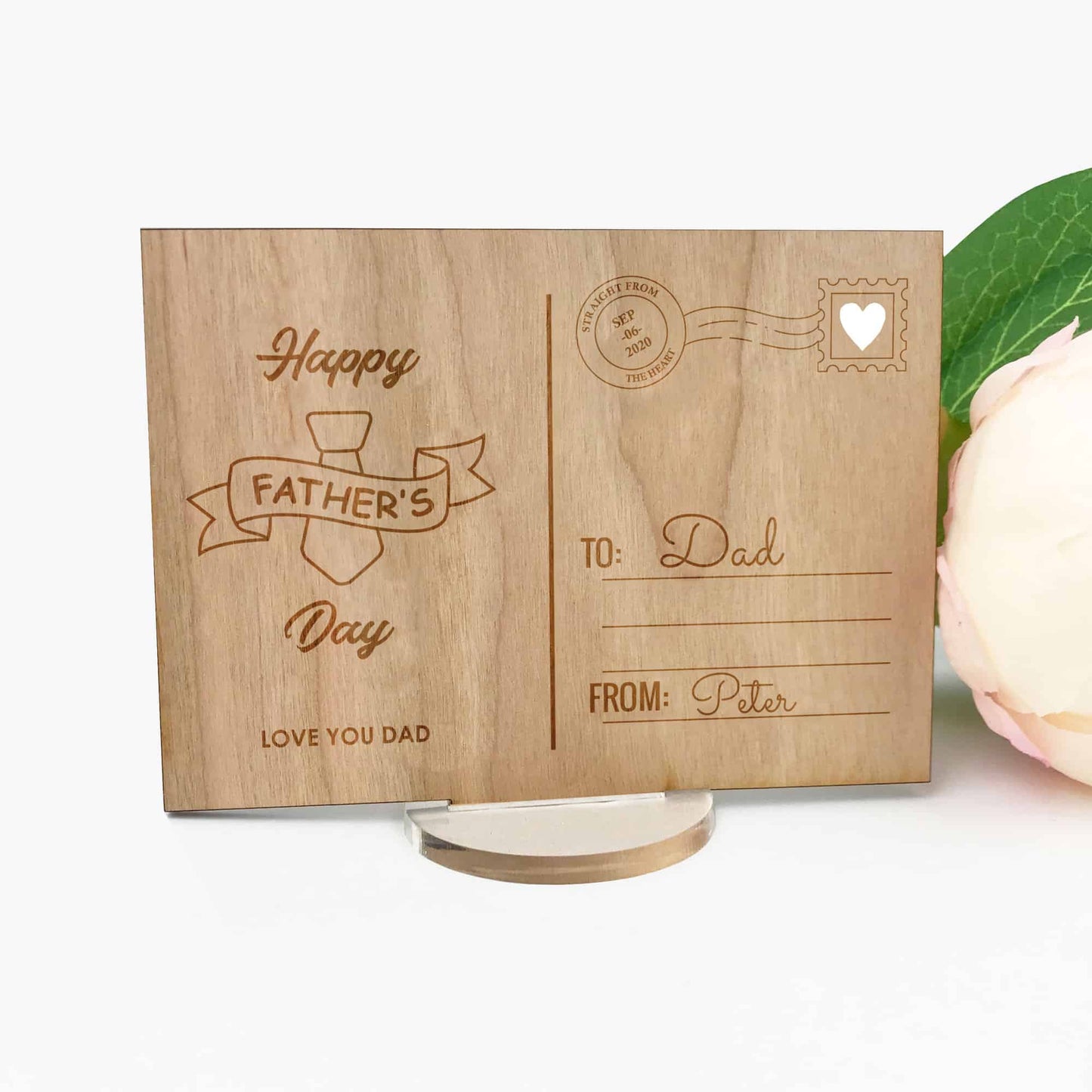 Fathers Day post card with stand