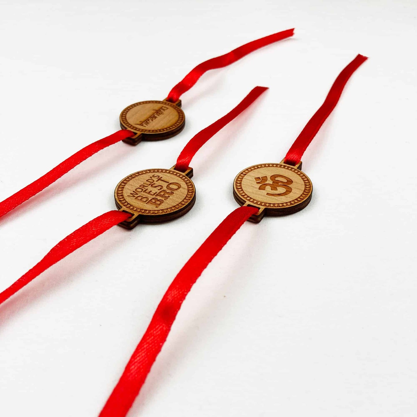 Round Wooden Rakhi Gift for brother from sister on Raksha Bandan