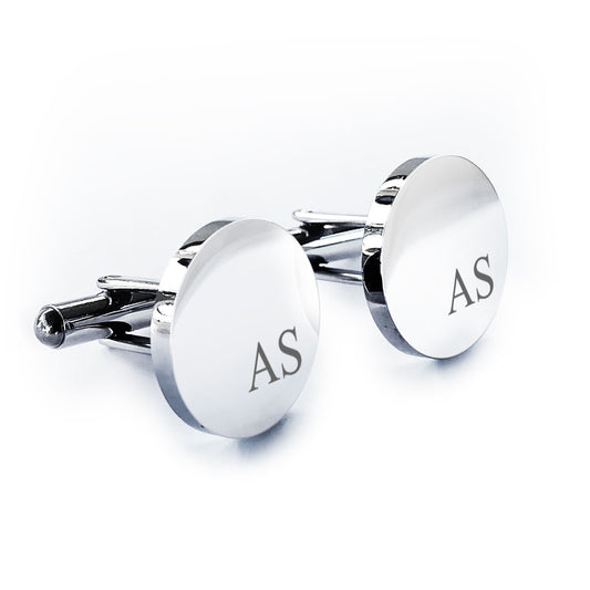 Engraved Stainless Steel Mens Cufflinks Gift | Custom Initials