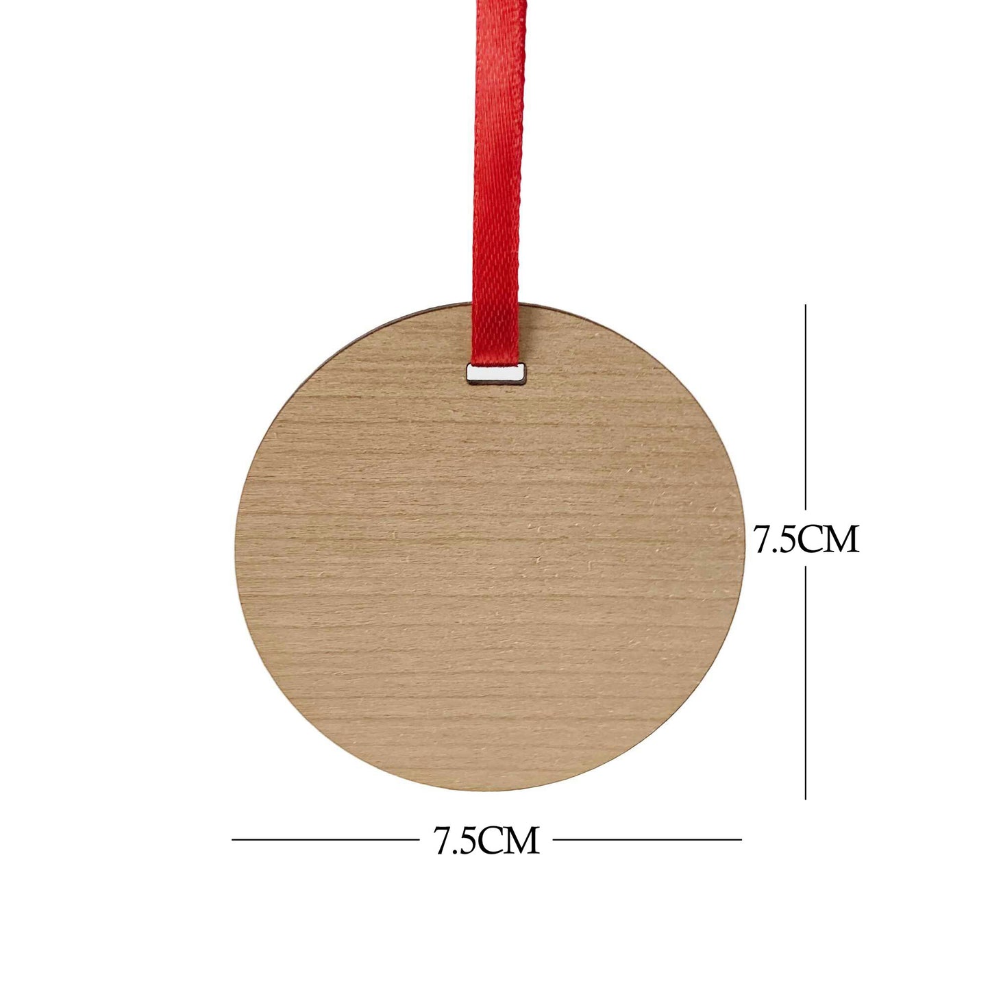 Reindeer Babys First Christmas Round Wooden Ornament