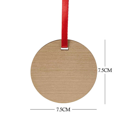 First Christmas Mr & Mrs Round Wooden Ornament