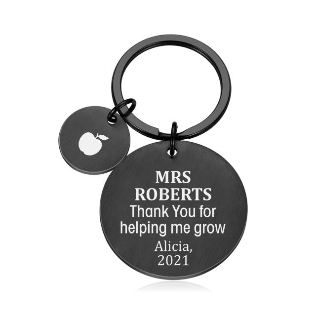 Engraved Metal Teacher Keyring End of Term Christmas Thank You Gift
