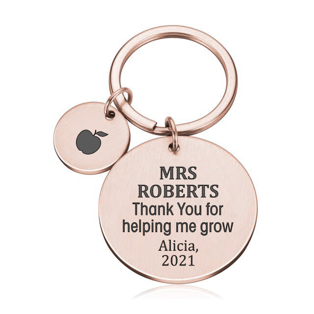 Engraved Metal Teacher Keyring End of Term Christmas Thank You Gift