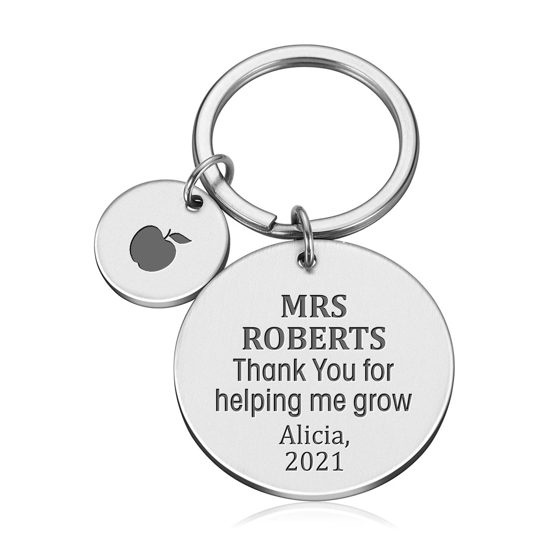 Engraved Metal Teacher Keyring End of Term Christmas Thank You Gift