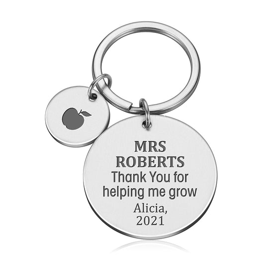 Engraved Metal Teacher Keyring End of Term Christmas Thank You Gift