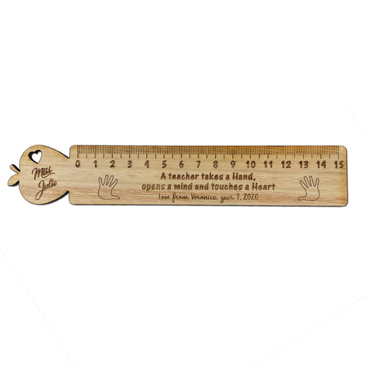 Wooden Apple Ruler thank you Gift for Teacher
