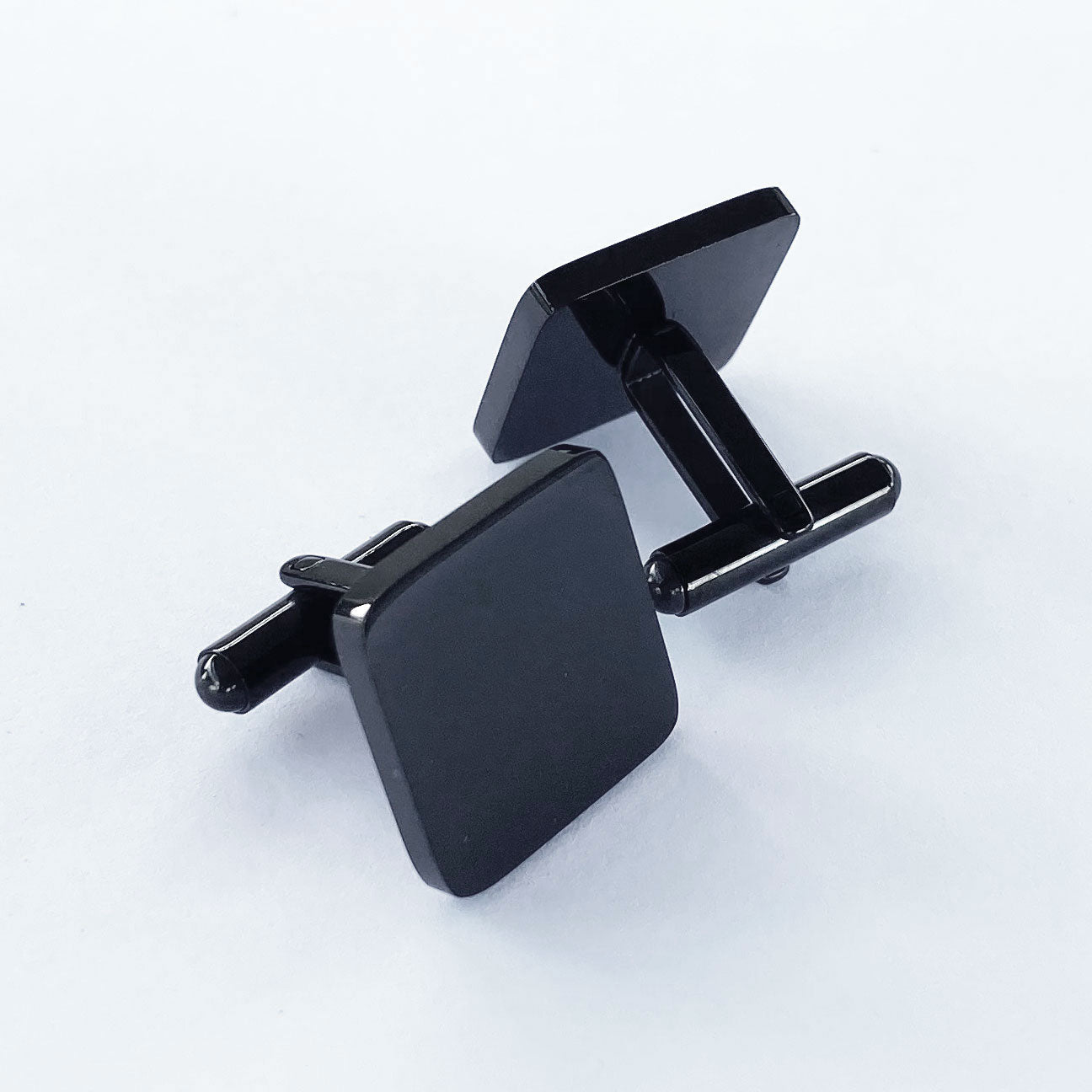 Engraved Stainless Steel Square Initials Cufflinks Gift | Fathers day Wedding Birthday Valentines day