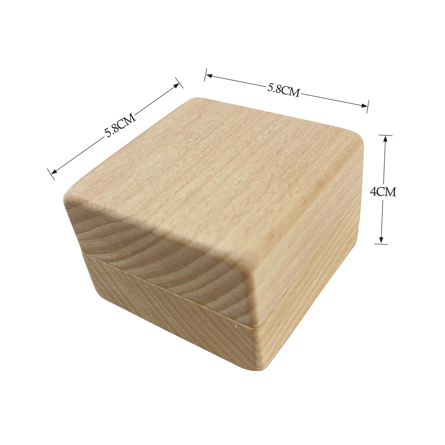 Engraved Square Ring Holder Gift Box | Custom Text Names Date
