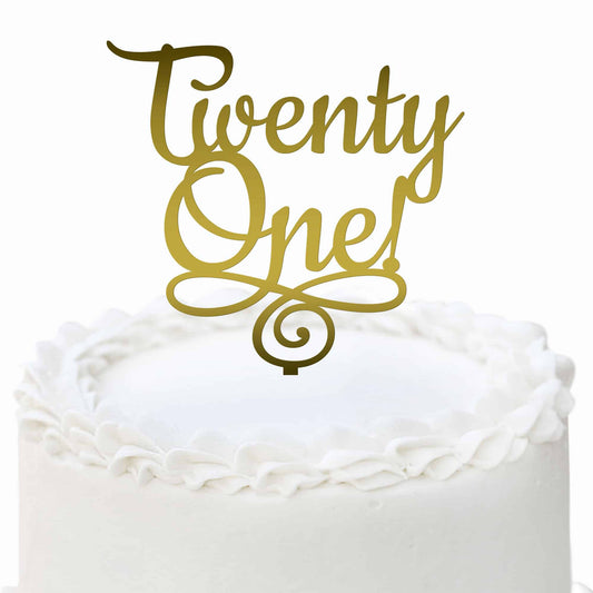 Birthday Cake Topper with Year